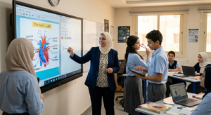 Interactive displays AV solutions Saudi Arabia classrooms meeting rooms Adowa Alshamel