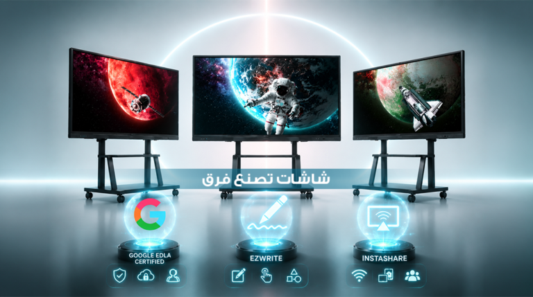 شاشات BenQ التفاعلية في السعودية: مقارنة السلاسل والمميزات وأفضل الحلول للتعليم والأعمال