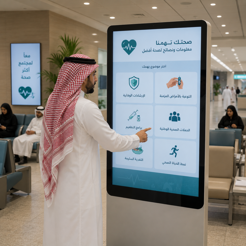 التوعية الصحية الرقمية للمرضى والزوار
