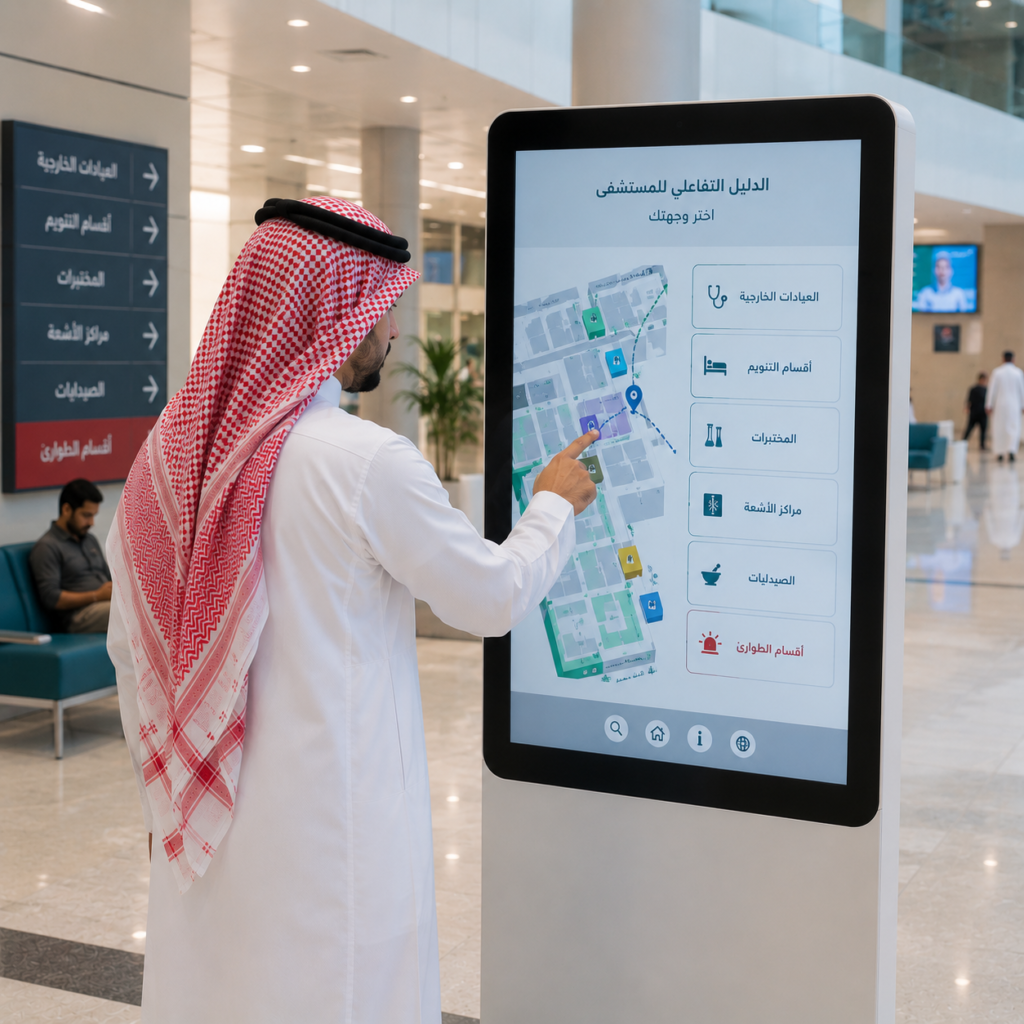 إرشاد الزوار داخل المنشآت الطبية