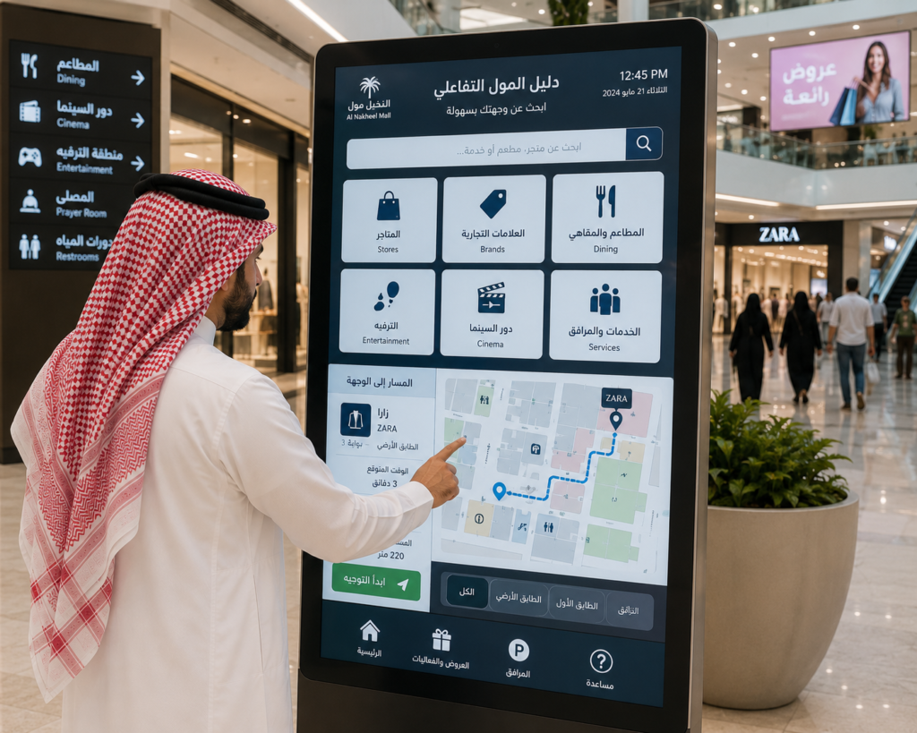 الأدلة التفاعلية للمتاجر والمرافق