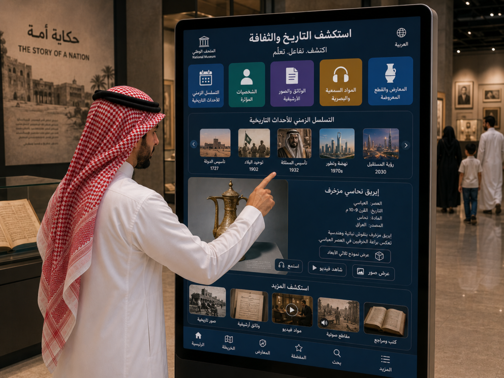 عرض المحتوى التاريخي والثقافي بطريقة حديثة