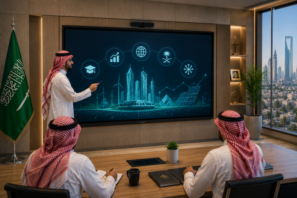 كيف تدعم الشاشات التفاعلية مستهدفات رؤية السعودية 2030؟