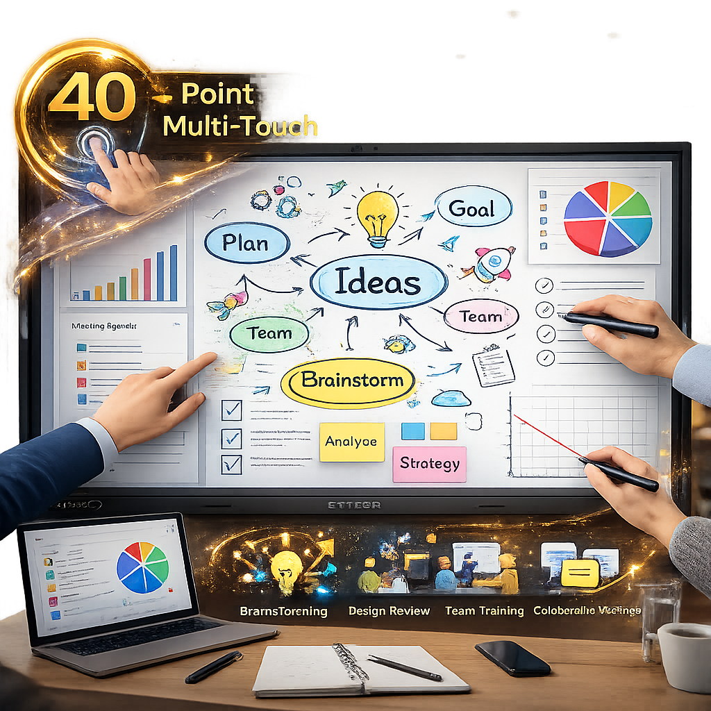 اللمس المتعدد (Multi-Touch) فى الشاشات التفاعلية