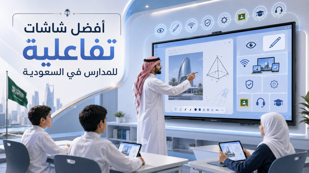 أفضل شاشات تفاعلية للمدارس في السعودية | دليل الاختيار