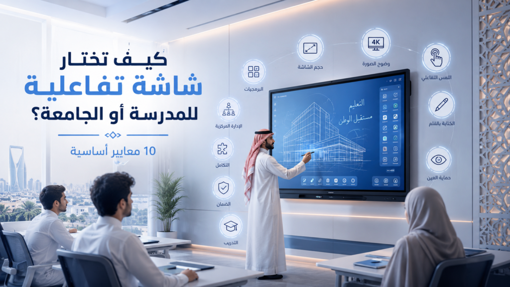 كيف تختار شاشة تفاعلية تعليمية؟ 10 معايير للمدارس والجامعات