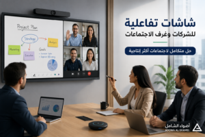 أفضل شاشات تفاعلية للشركات وغرف الاجتماعات | دليل الاختيار