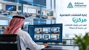 إدارة الشاشات التفاعلية مركزيًا: كيف تدير عشرات الشاشات في مدرسة أو شركة؟