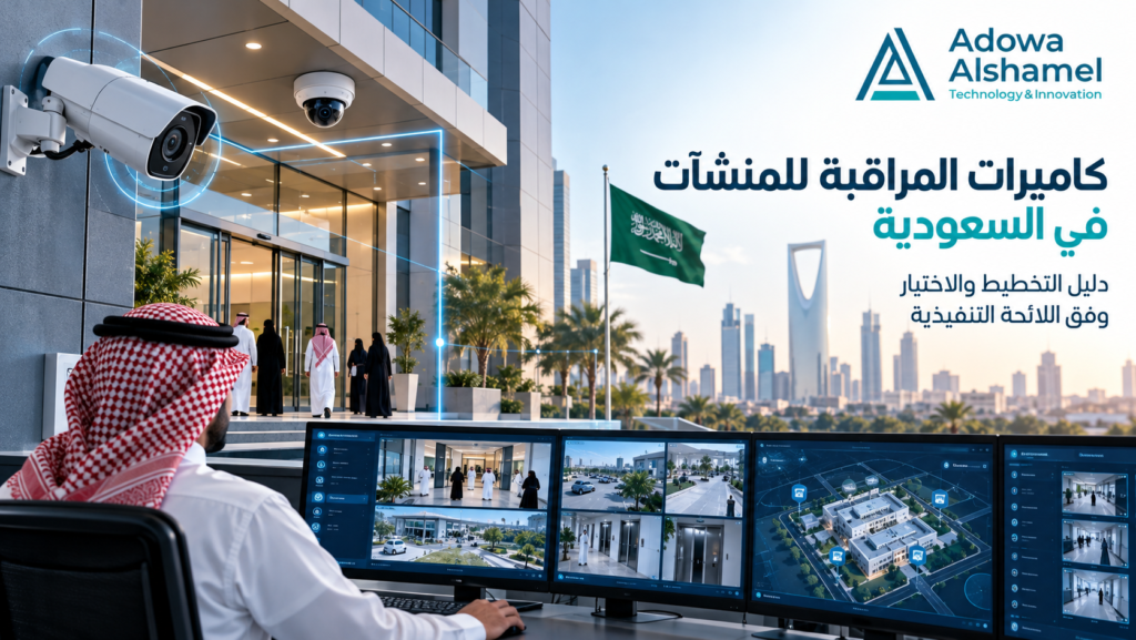 كاميرات المراقبة للمنشآت في السعودية: دليل التخطيط والاختيار وفق اللائحة التنفيذية